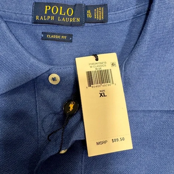 NWT Blue XL Mens The Iconic Mesh Polo Shirt - Picture 11 of 11